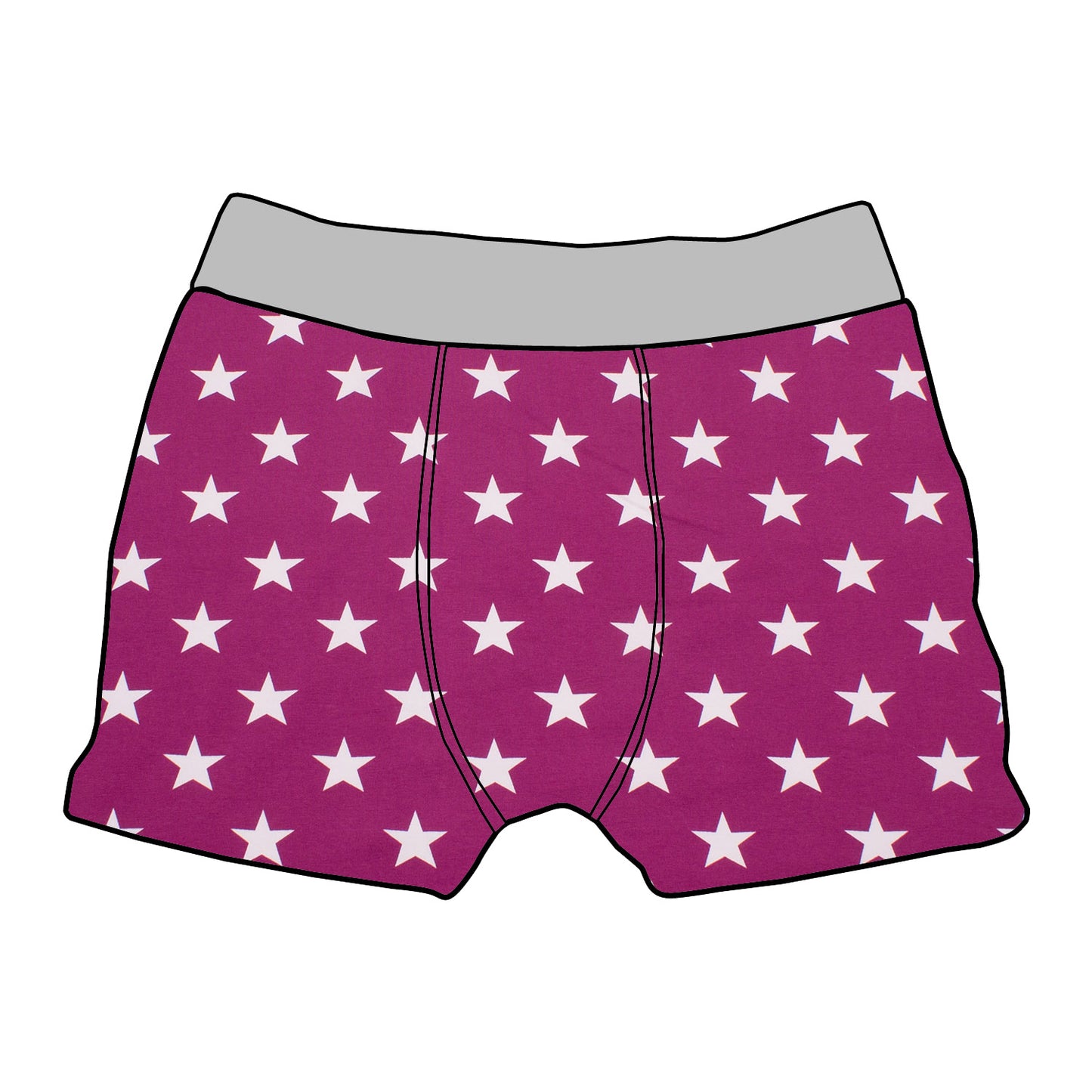 Kinder Boxershorts Sterne beere