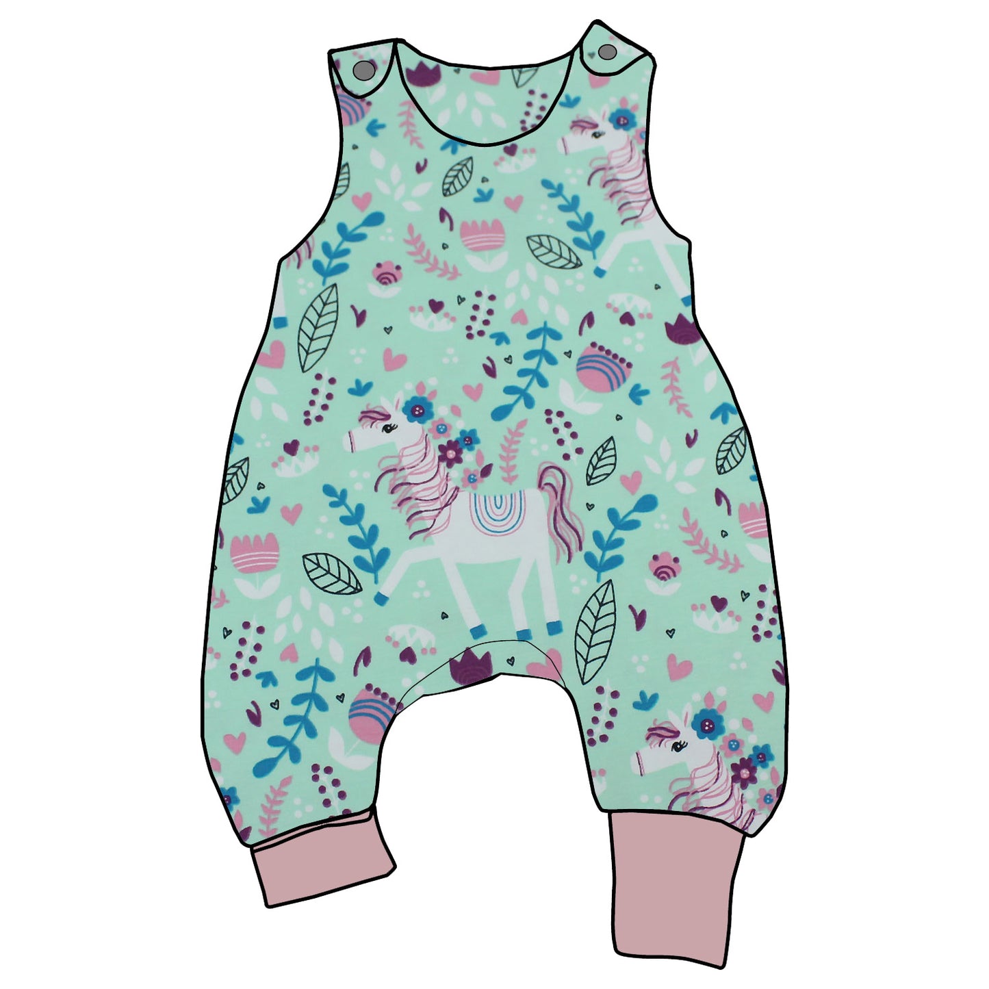 Baby Strampler / Einteiler Pony