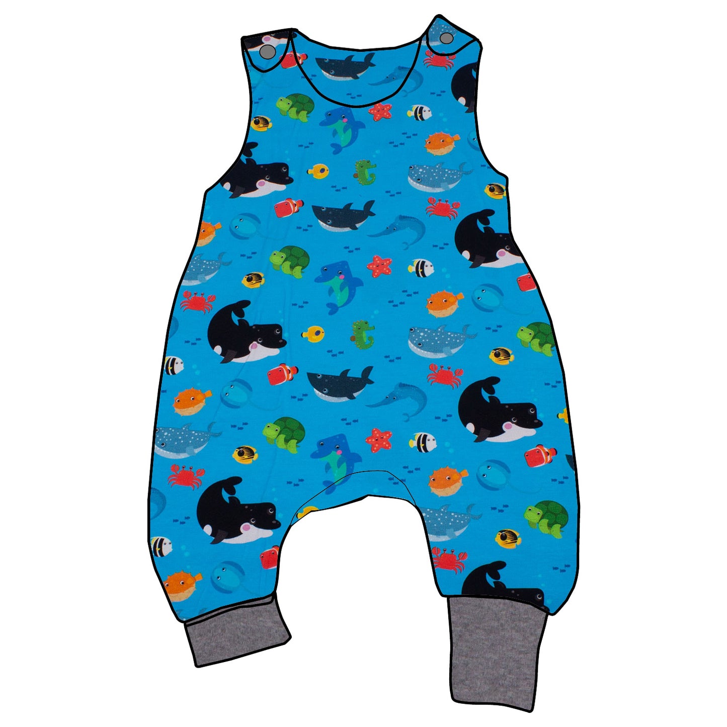 Baby Strampler / Einteiler Meerestiere
