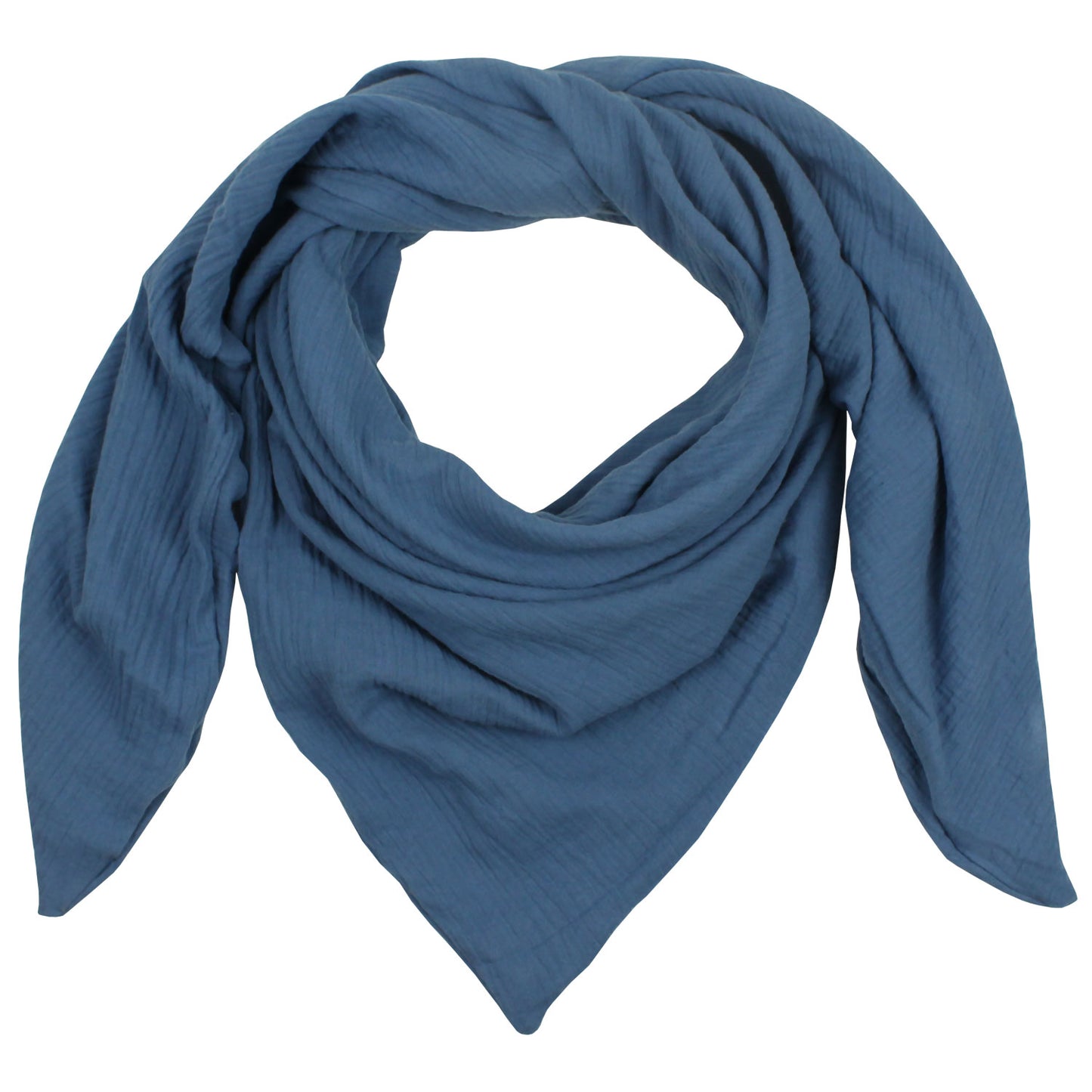 Maxi Dreieck Halstuch Musselin Blau