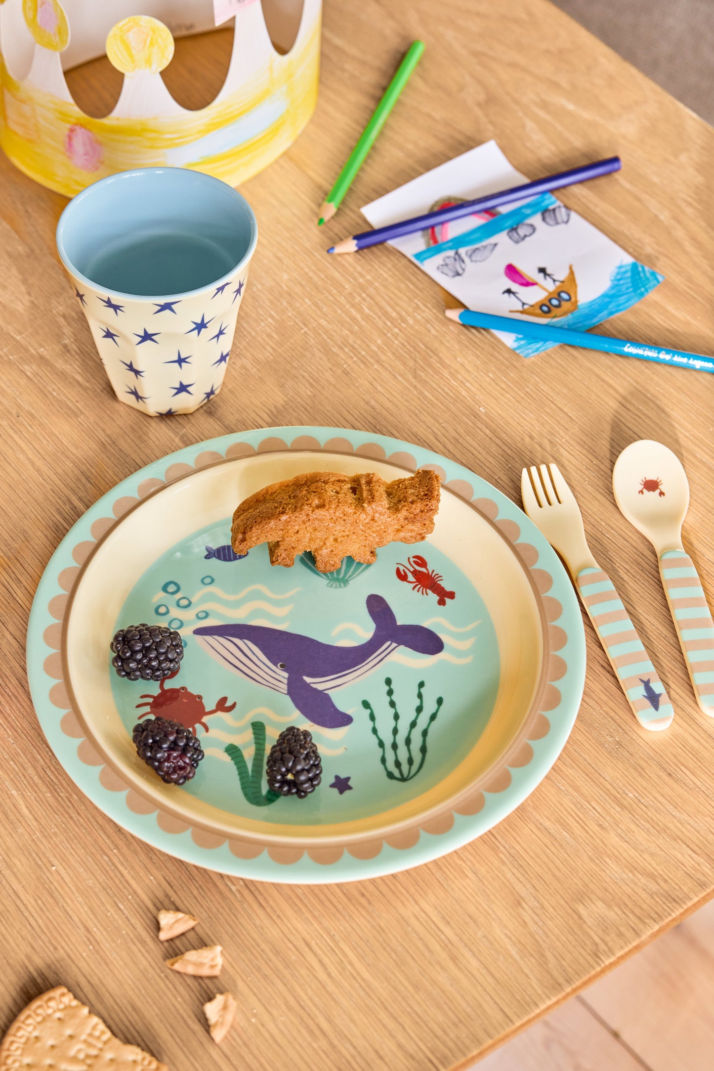 Rice – Teller Rund – Ø 22 cm – Ozean – Blau
