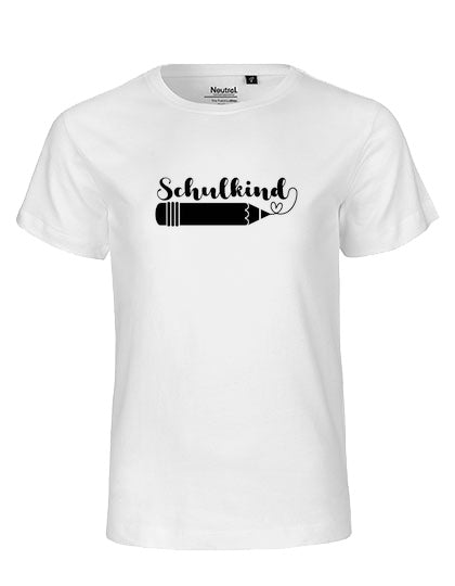 MiMaMäuschen Kinder Bio T-Shirt Schulkind Stift (schwarzer Druck) 2 – White