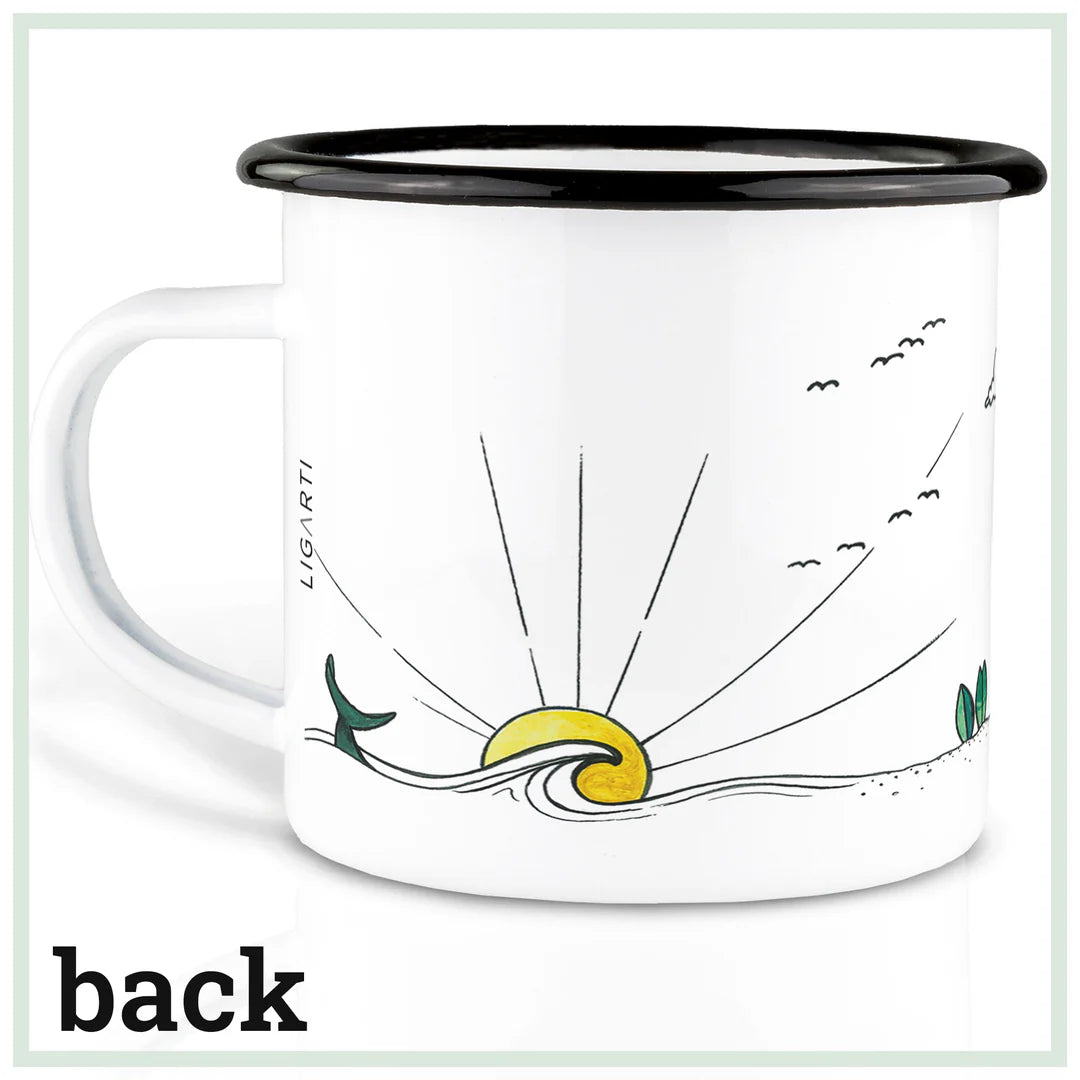 LIGARTI – Emaille Becher – Tasse – Camping Life