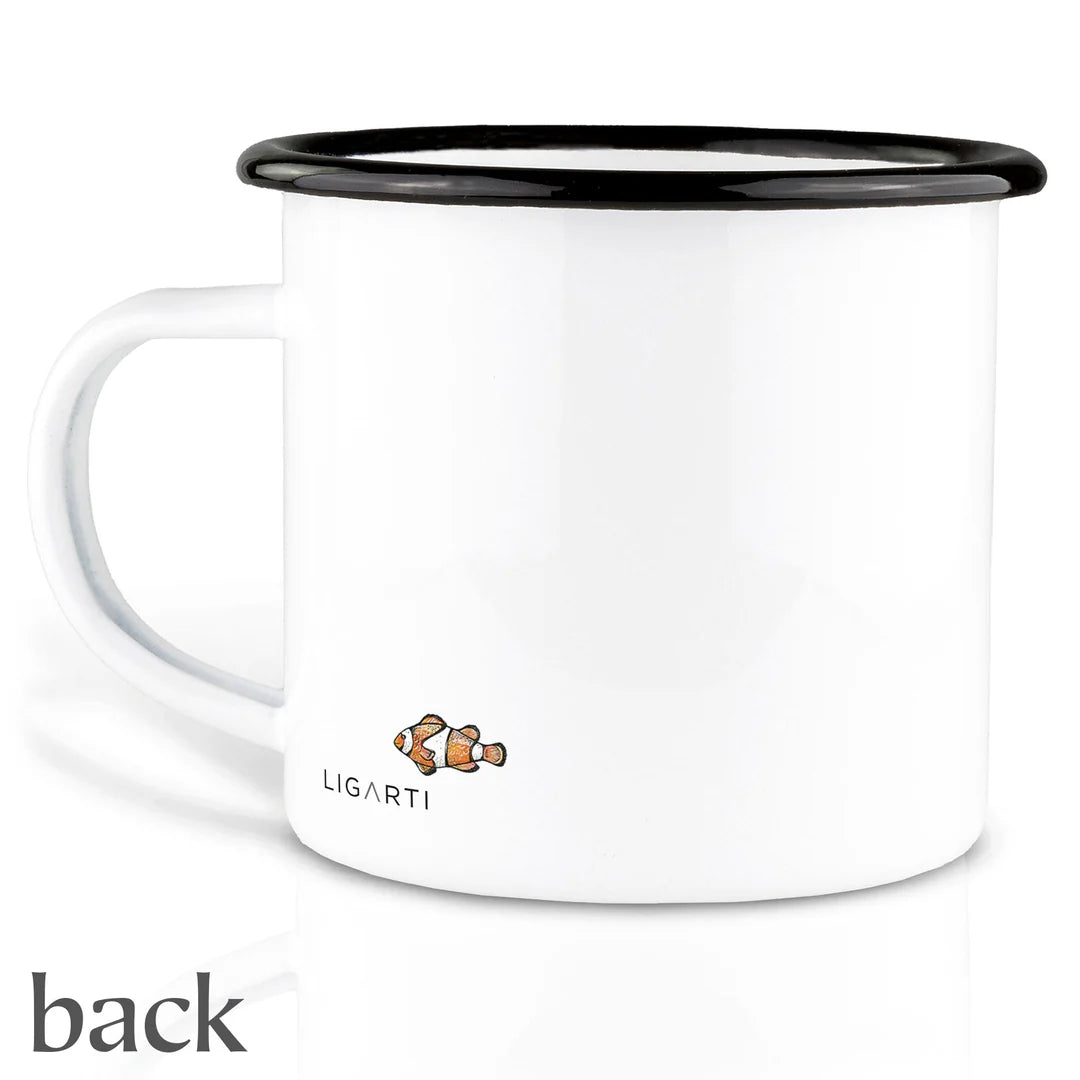 LIGARTI – Emaille Becher – Tasse – Delfine