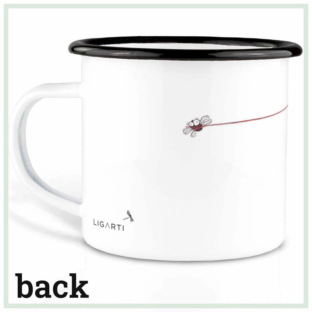 LIGARTI – Emaille Becher – Tasse – Fliegenfänger