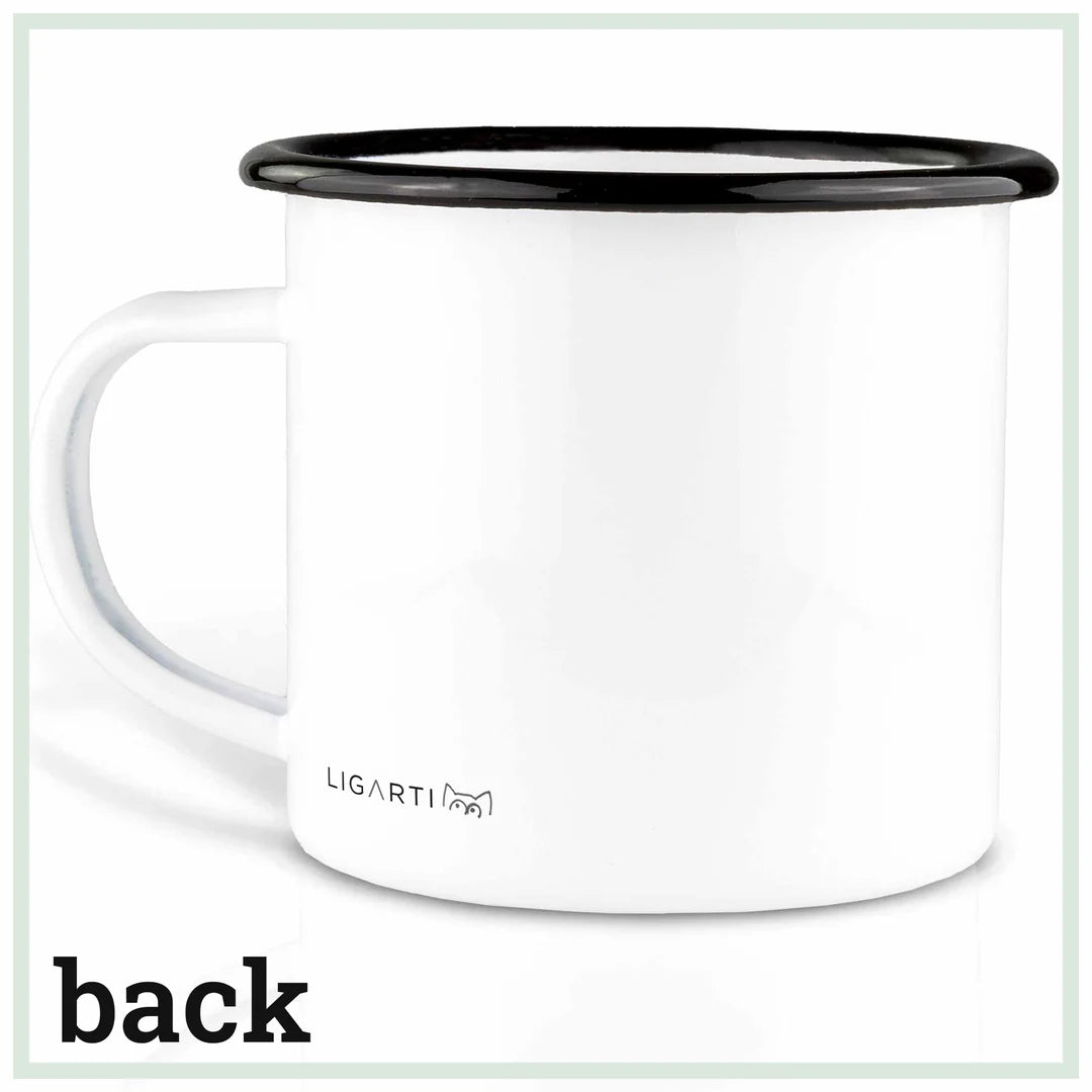 LIGARTI – Emaille Becher – Tasse – Heliumkatzen