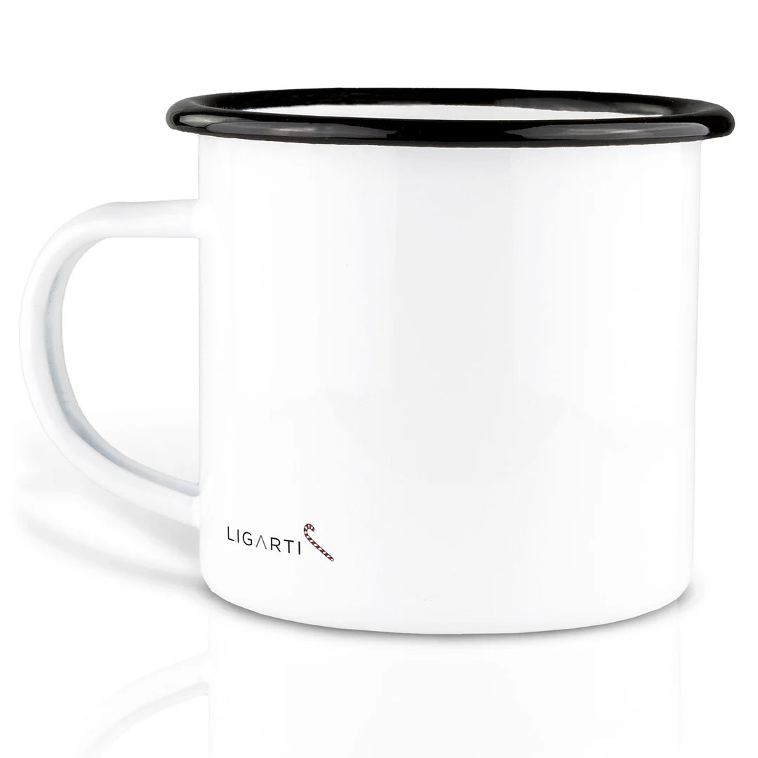 LIGARTI – Emaille Becher – Tasse – Weihnachtszaubär