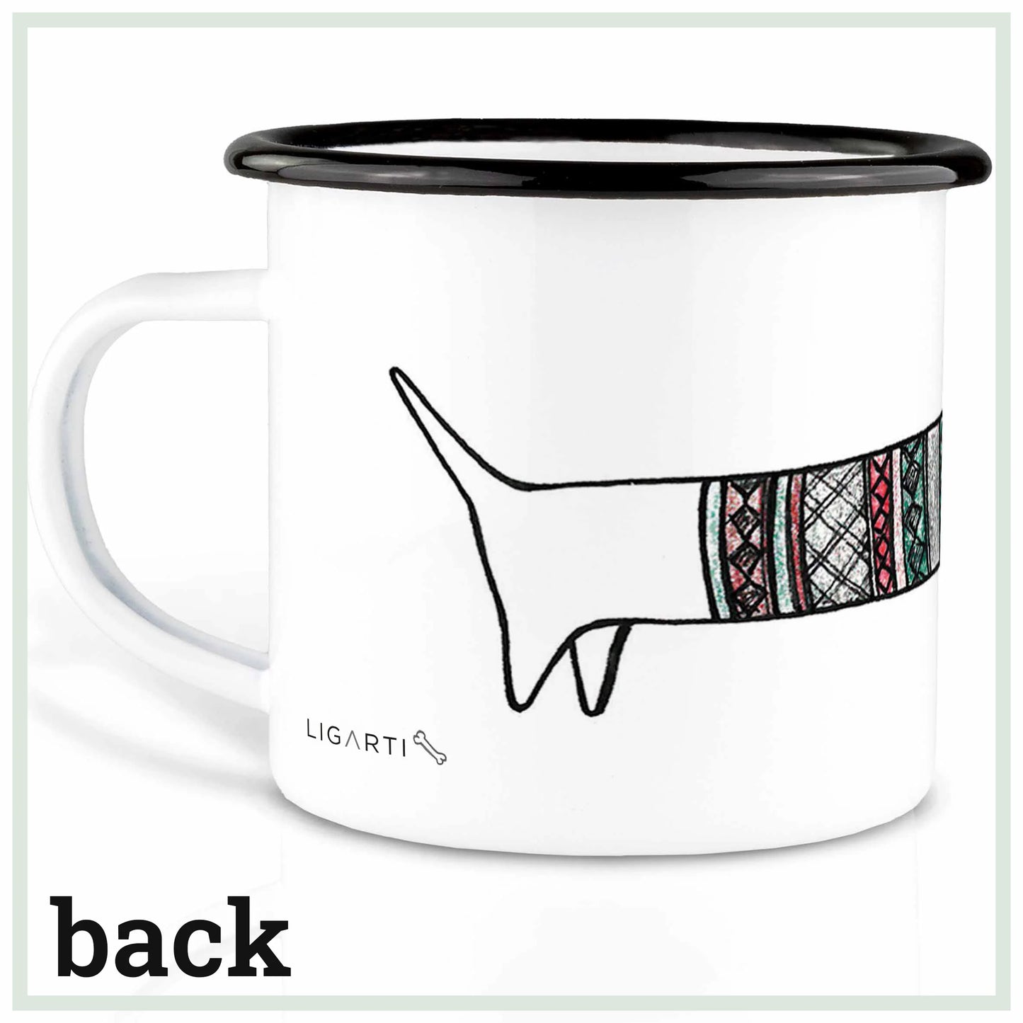 LIGARTI – Emaille Becher – Tasse – Werner