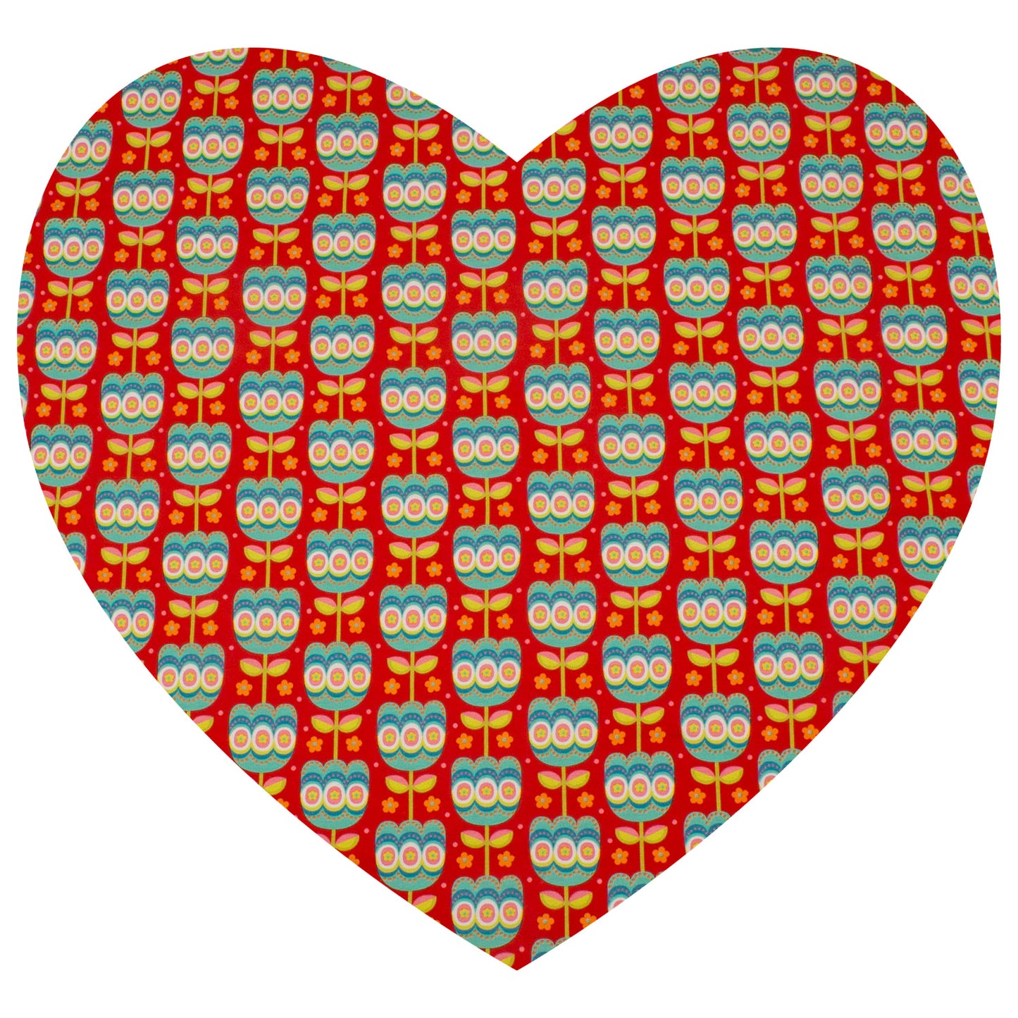 Kinder Retrohoodie Retro Tulpen rot