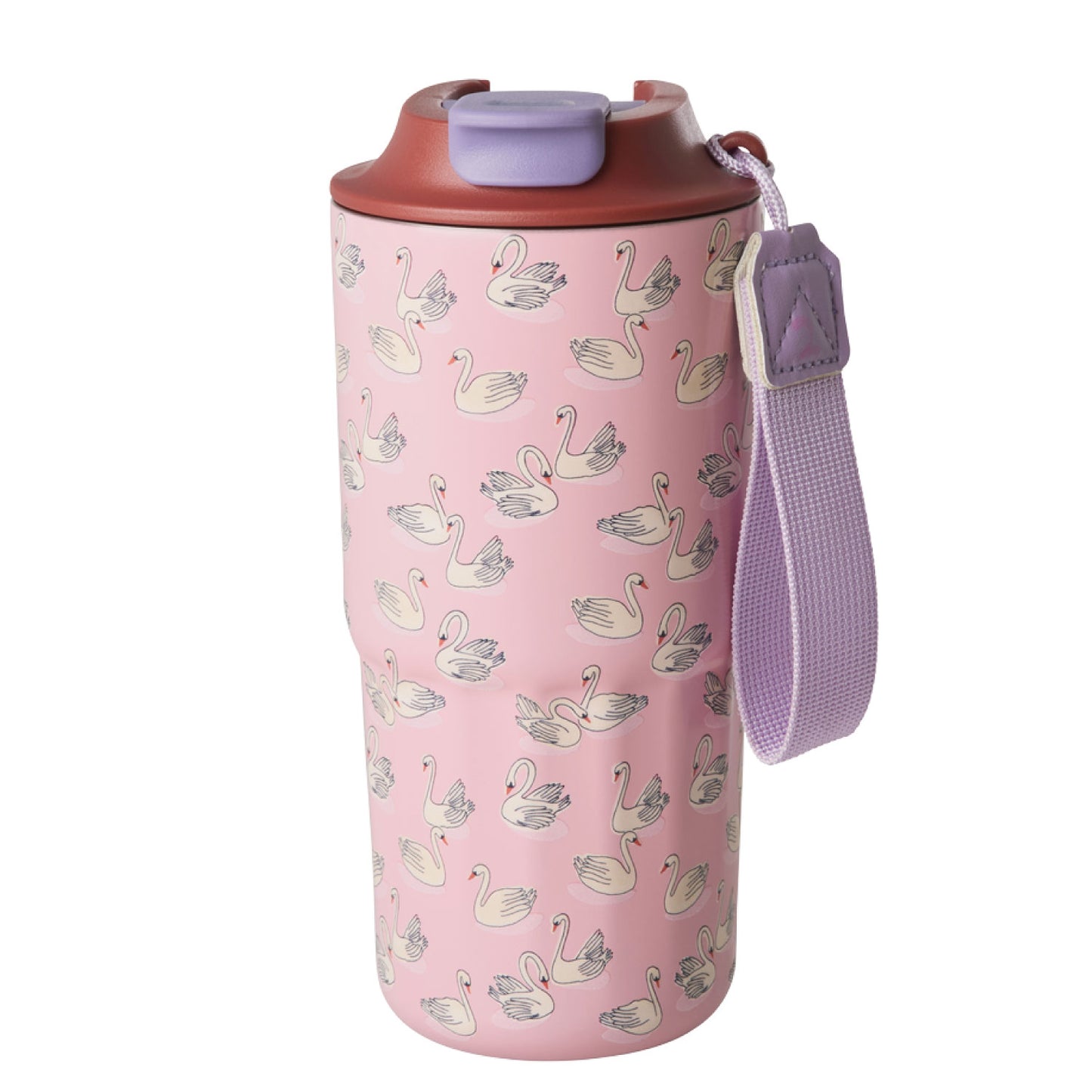 Rostfreier Stahl Thermosbecher - Pink - Swan in Paris