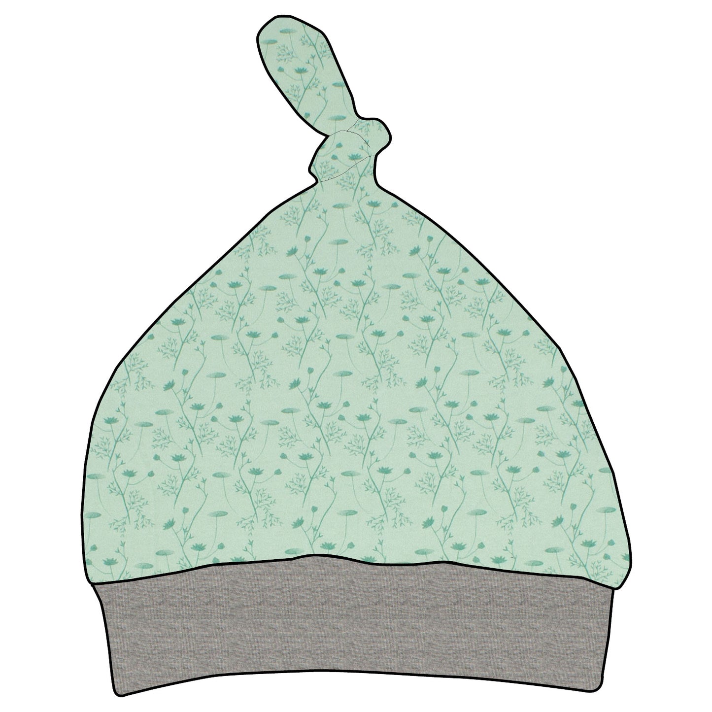 Kinder Knotenmütze Zarte Blümchen