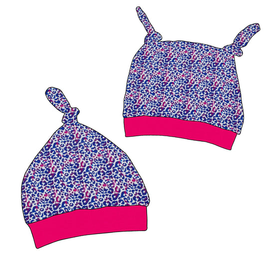 Kinder Knotenmütze Leo lila / pink