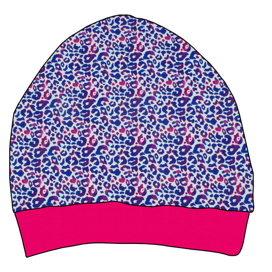 Kinder Beaniemütze Leo lila / pink
