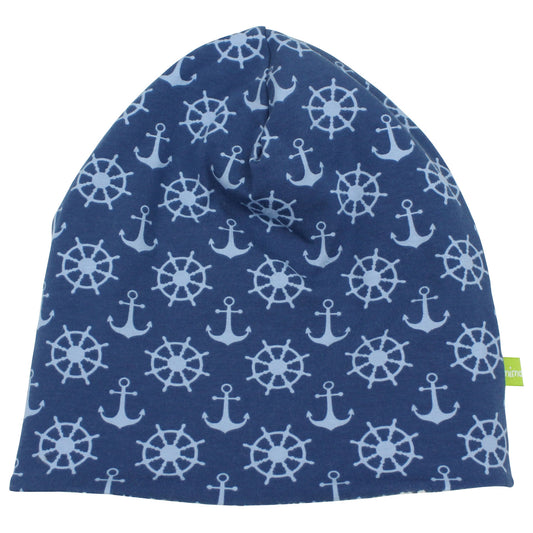 Damen Winterbeaniemütze gefüttert Anker Steuerrad blau