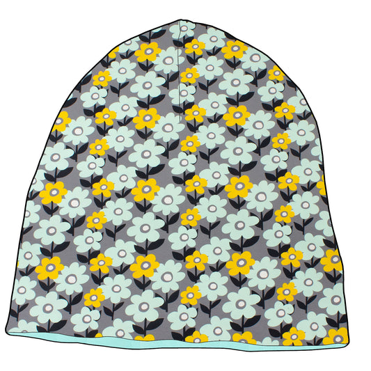 Damen Winterbeaniemütze gefüttert Retro Blumenwiese