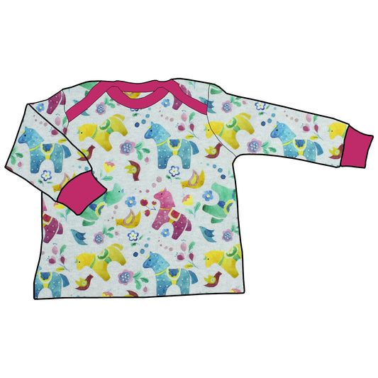 Babyshirt Bunte Pferde