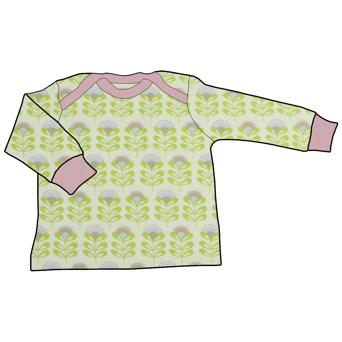 Babyshirt Kleine Blumen