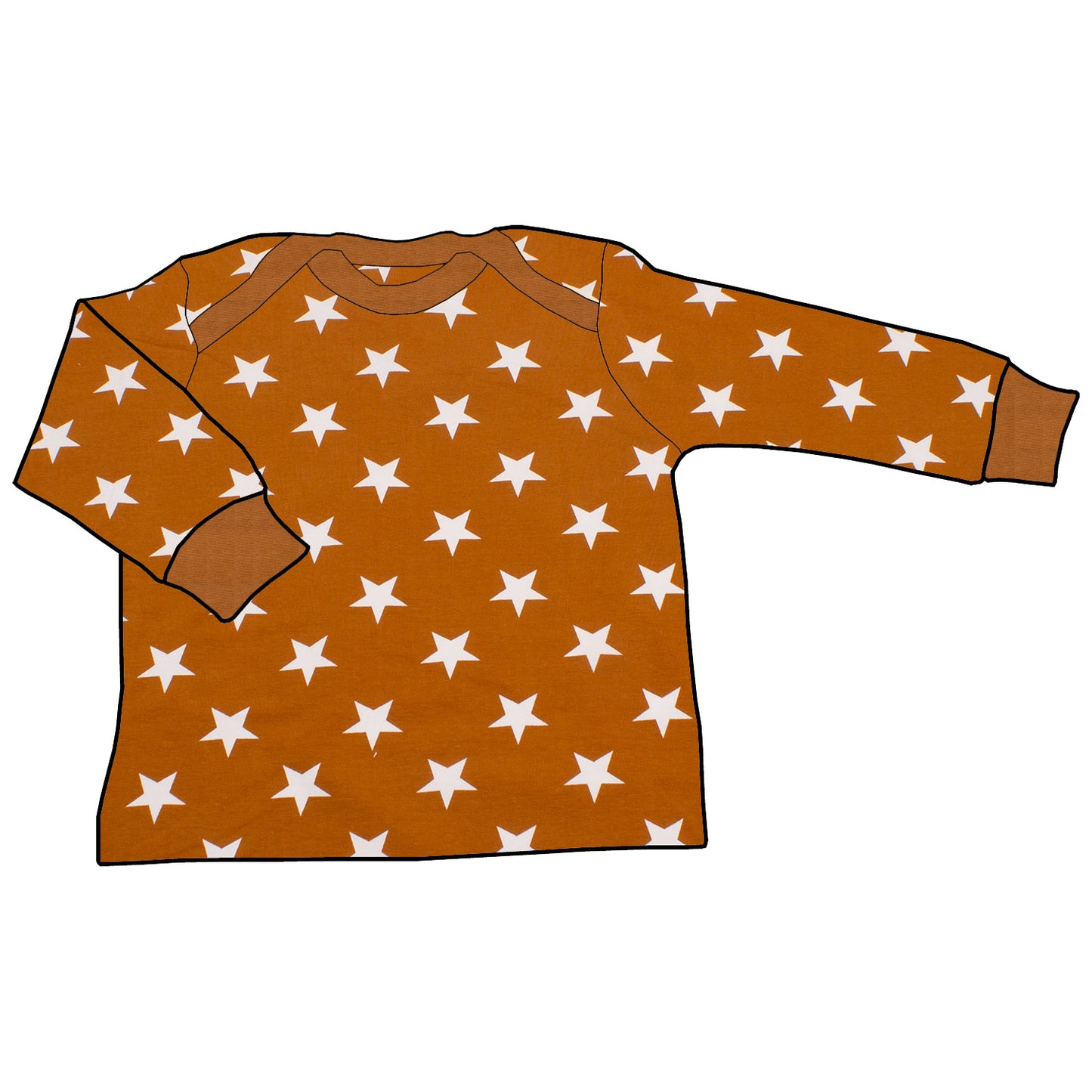 Babyshirt Sterne ocker