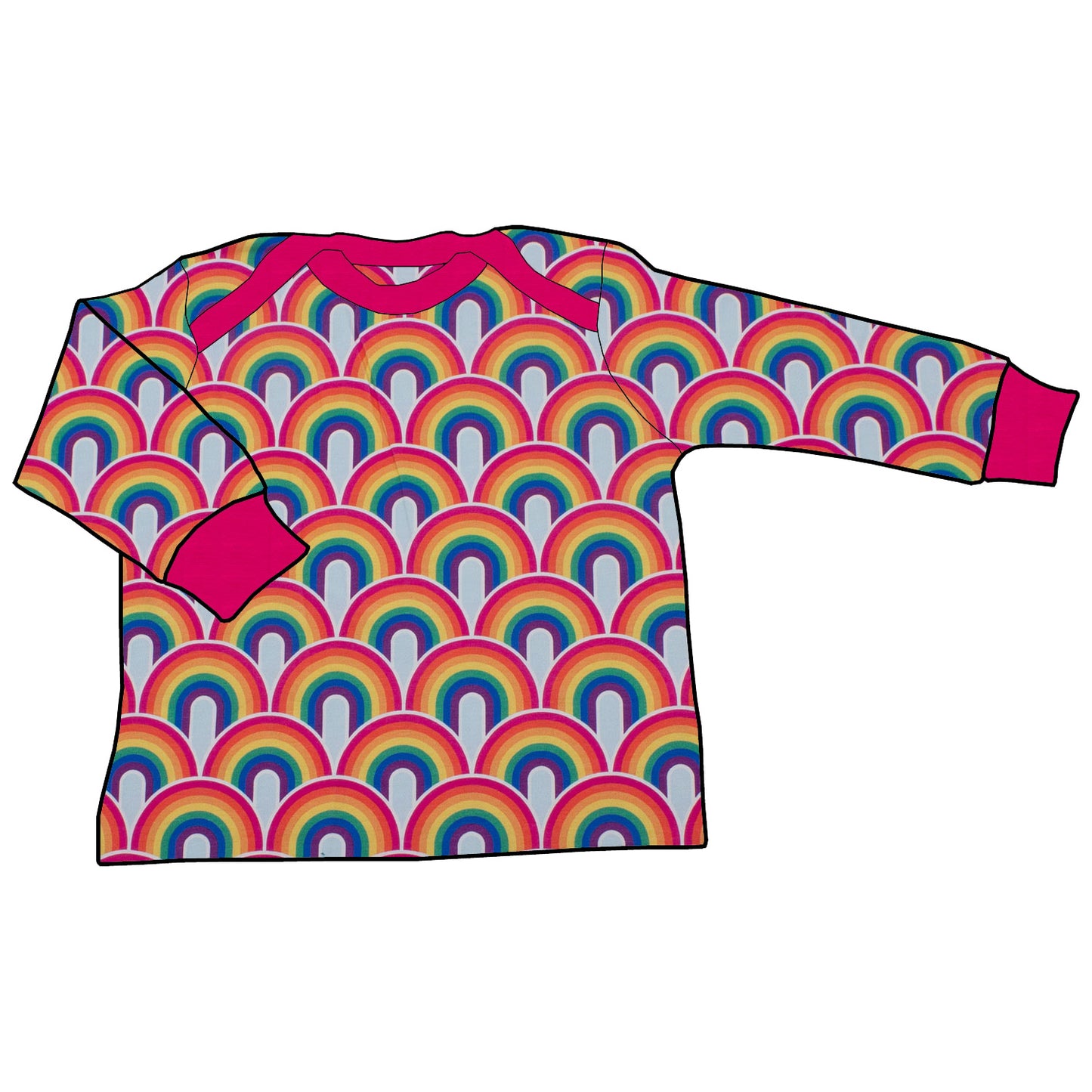 Babyshirt Regenbogen bunt