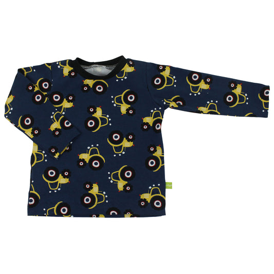 Kinder Basic Langarmshirt Trecker dunkelblau