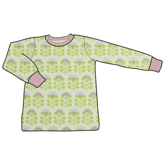 Kinder Basic Langarmshirt Kleine Blumen
