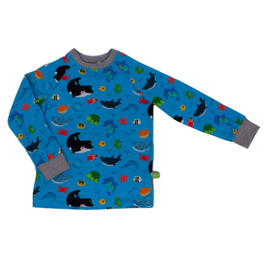 Kinder Basic Langarmshirt Meerestiere