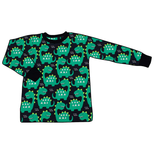 Kinder Basic Langarmshirt Grüne Dinosaurier