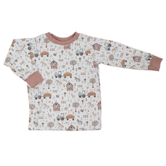 Kinder Basic Langarmshirt Der Bauernhof