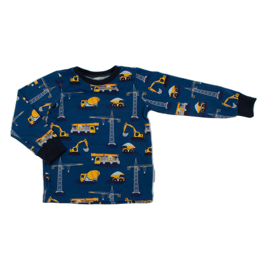 Kinder Basic Langarmshirt Bagger Kran Laster