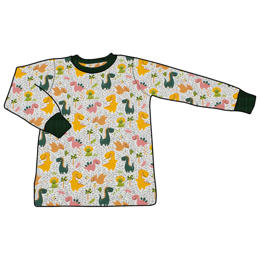 Kinder Basic Langarmshirt Dinoland Rosa