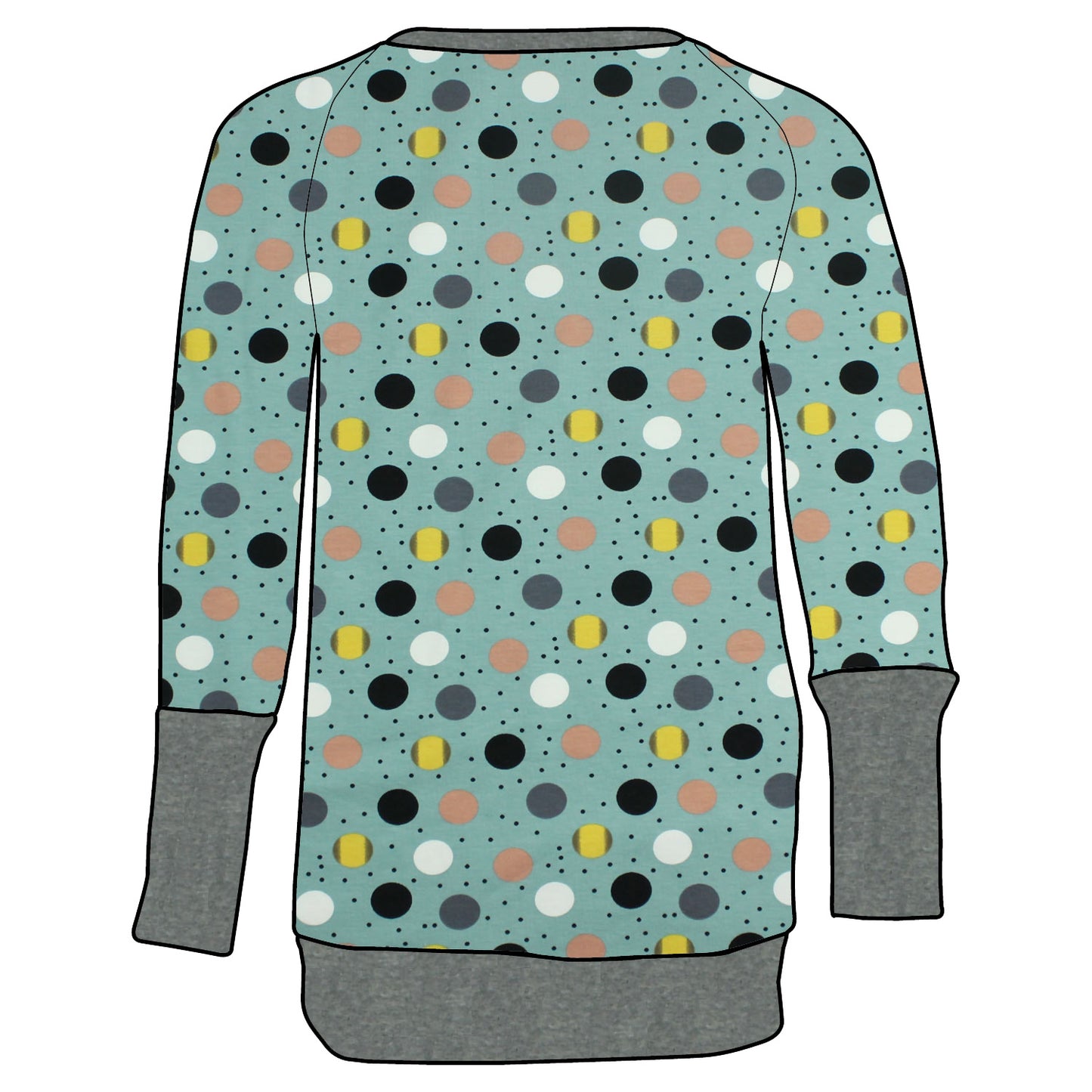Kinder Retro Langarmshirt Retropunkte
