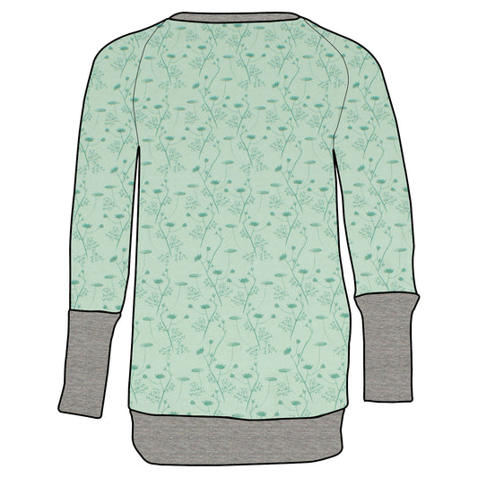 Kinder Retro Langarmshirt Zarte Blümchen