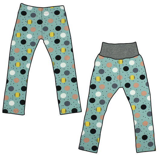 Kinder Leggings Skinny Hose Retropunkte