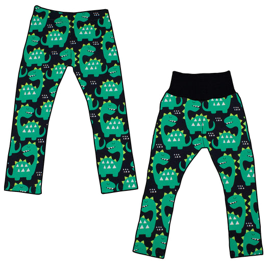 Kinder Leggings Skinny Hose Grüne Dinosaurier