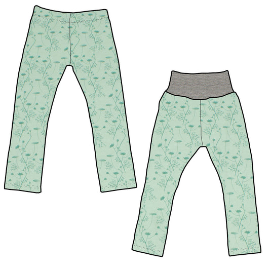 Kinder Leggings Skinny Hose Zarte Blümchen