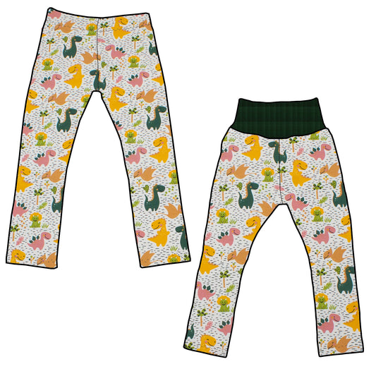 Kinder Leggings Skinny Hose Dinoland Rosa