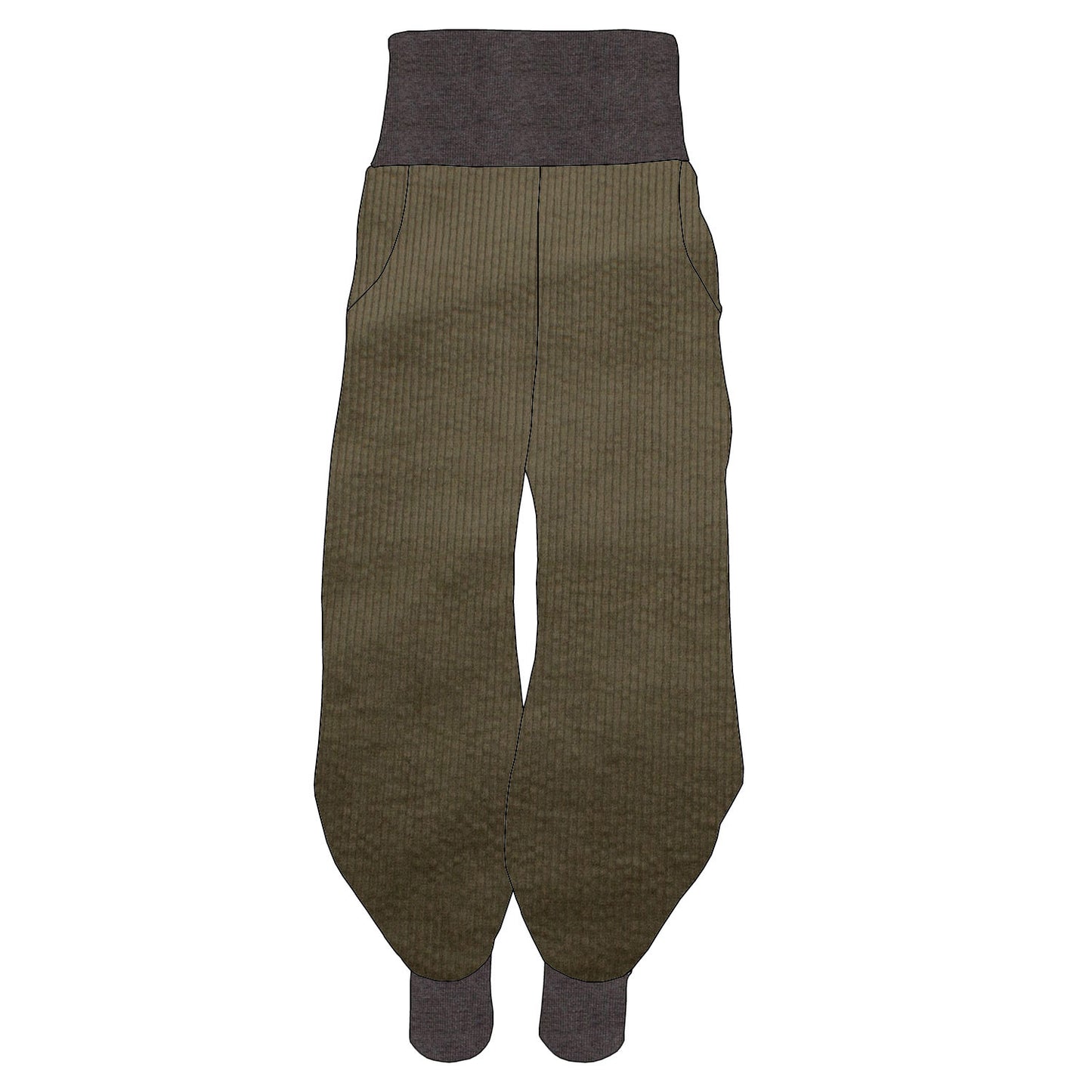 Kinder Pumphose Cord Khaki