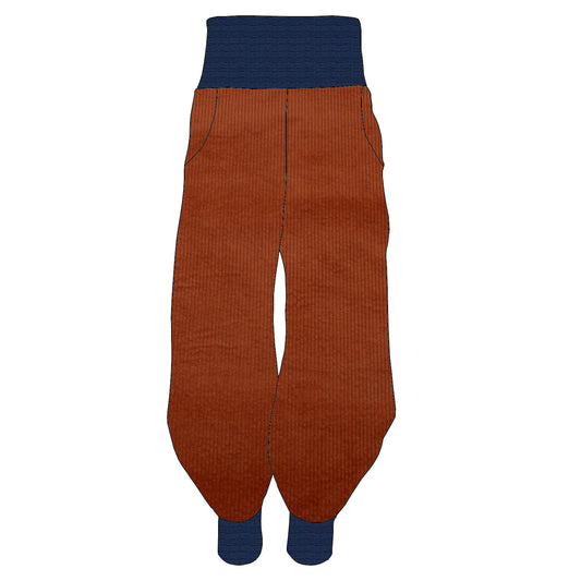 Damen Pumphose Yogahose Cord Rostrot