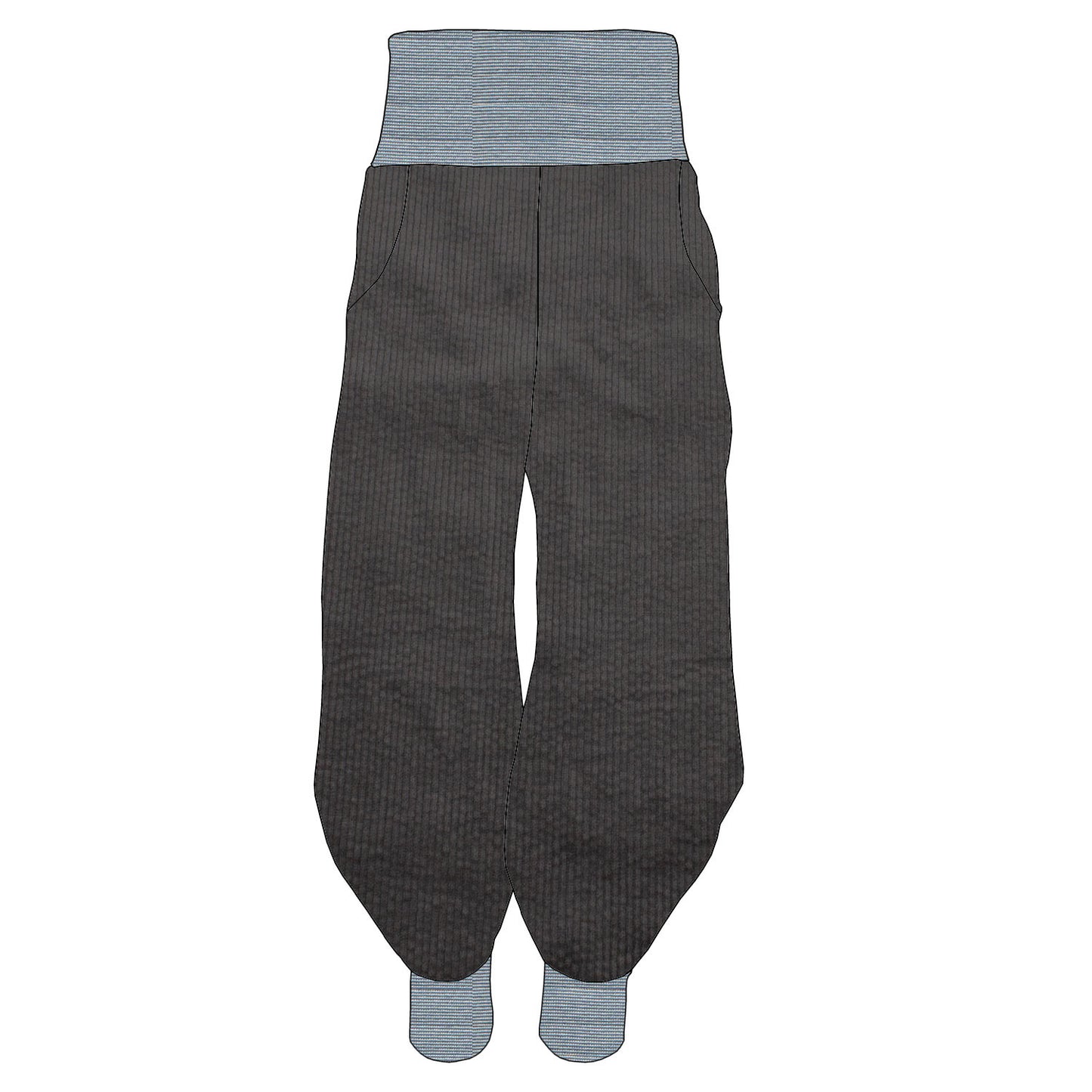 Damen Pumphose Yogahose Cord Dunkelgrau