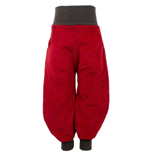 Damen Pumphose Yogahose Cord Rot