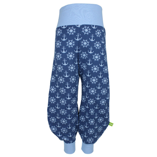 Kinder Pumphose Anker Steuerrad blau