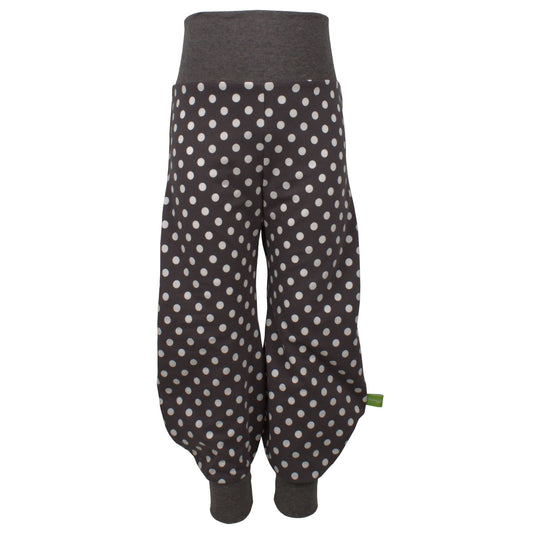 Damen Pumphose Yogahose Punkte dunkelgrau