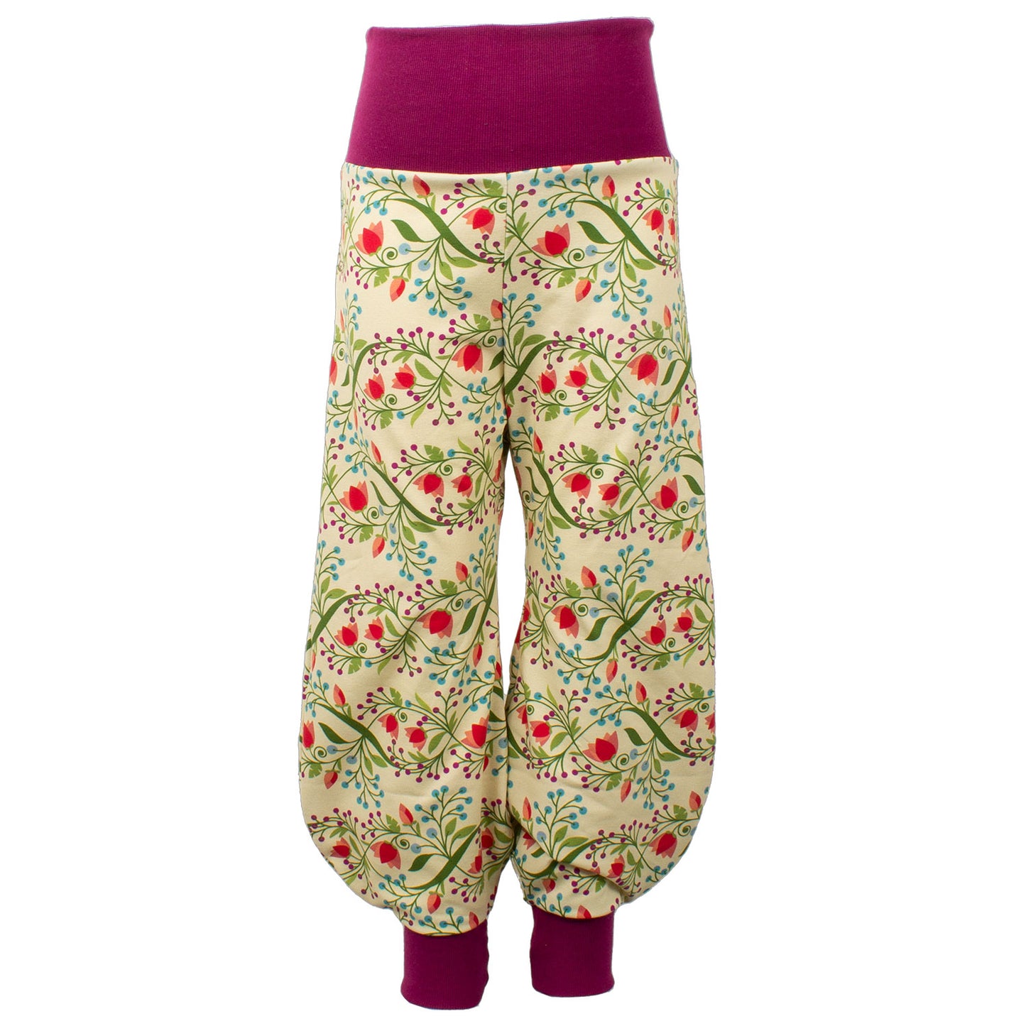 Damen Pumphose Yogahose Blumengarten