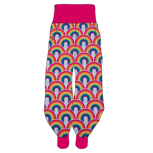 Damen Pumphose Yogahose Regenbogen bunt