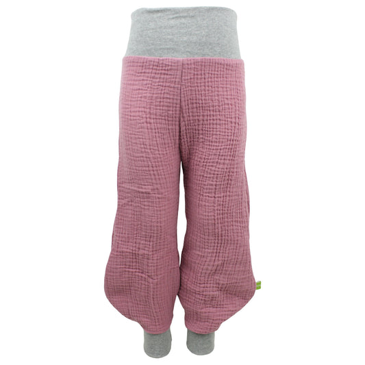 Damen Pumphose Yogahose Musselin Rosa