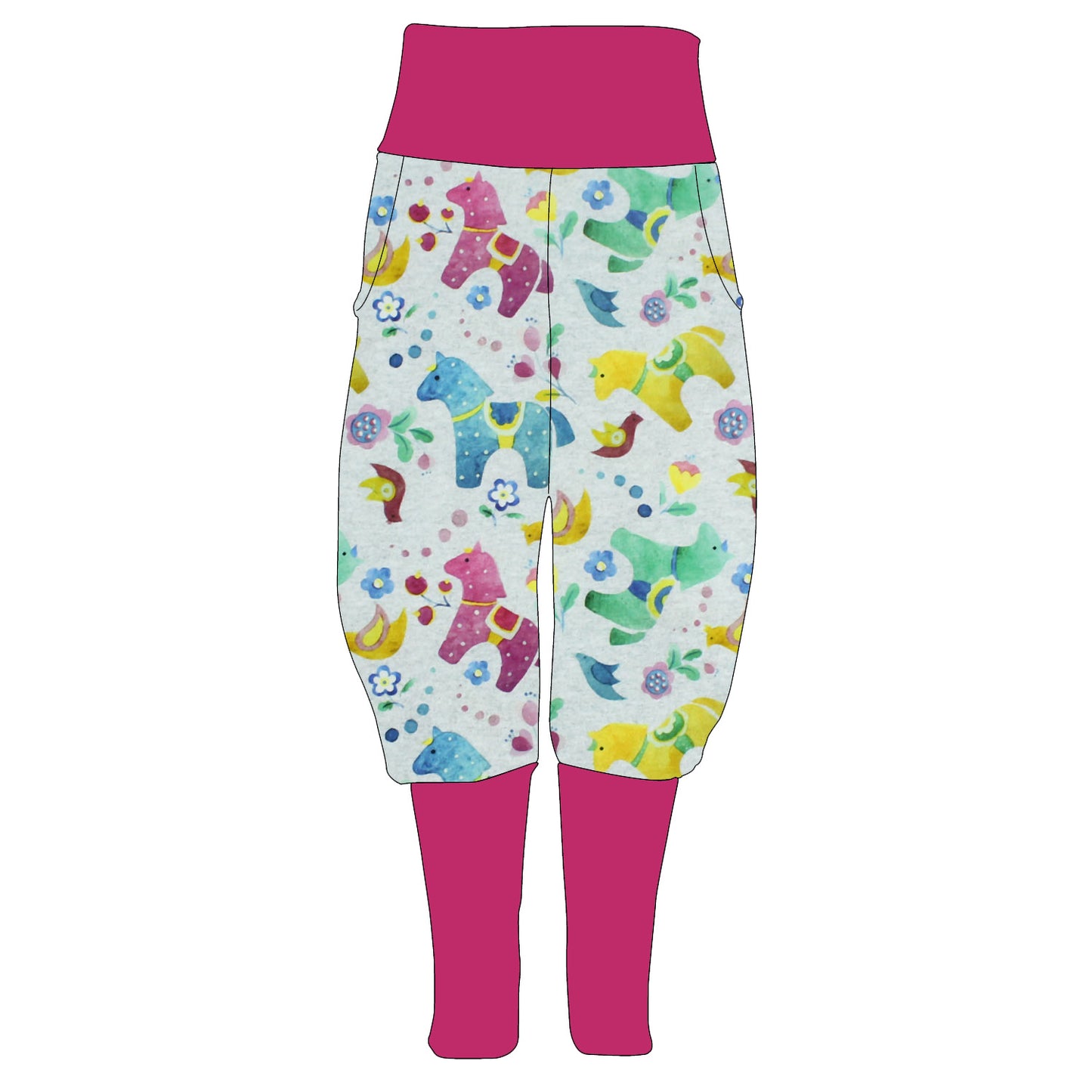 Kinder Knickerbocker Bunte Pferde