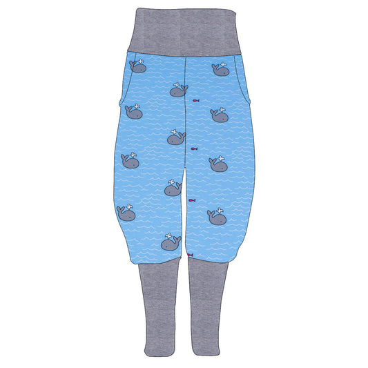 Kinder Knickerbocker Kleiner Wal hellblau