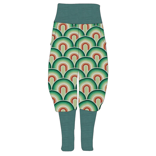 Damen Knickerbocker Regenbogen grün