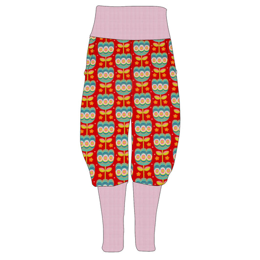 Kinder Knickerbocker Retro Tulpen rot