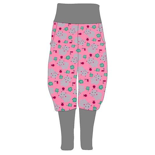 Kinder Knickerbocker Nilpferd rosa